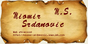 Miomir Srdanović vizit kartica